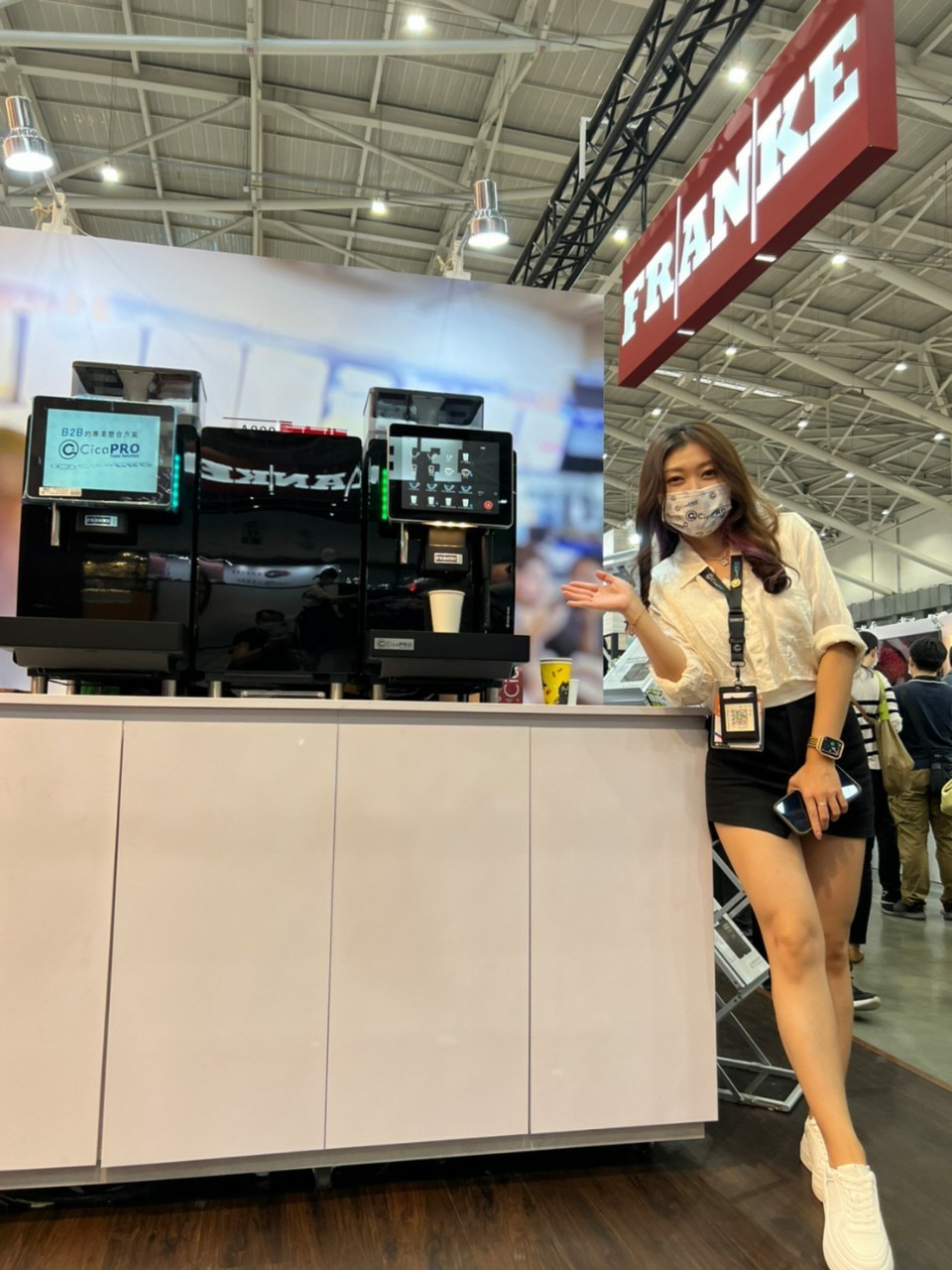 CicaPro自家於2022台灣國際咖啡展-最新咖啡科技與精品咖啡分享 FRANKE A800咖啡機展覽現場