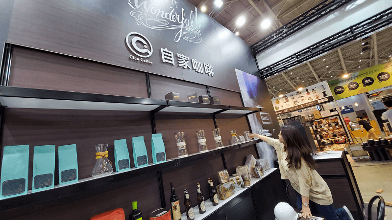 台灣國際咖啡展2019年自家公司咖啡豆陳列