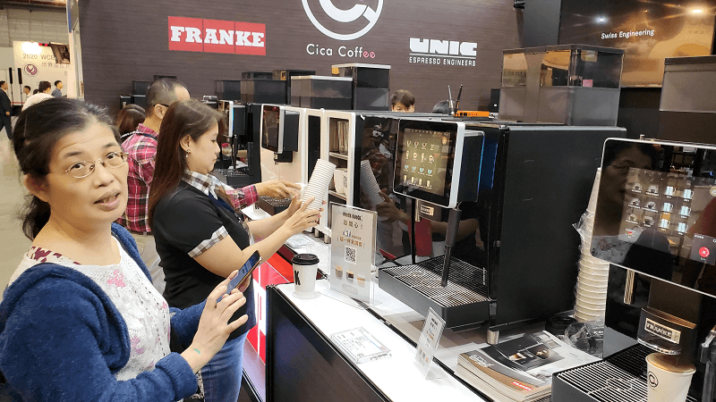 台灣國際咖啡展2019年自家公司FRANKE Aline咖啡機圖2