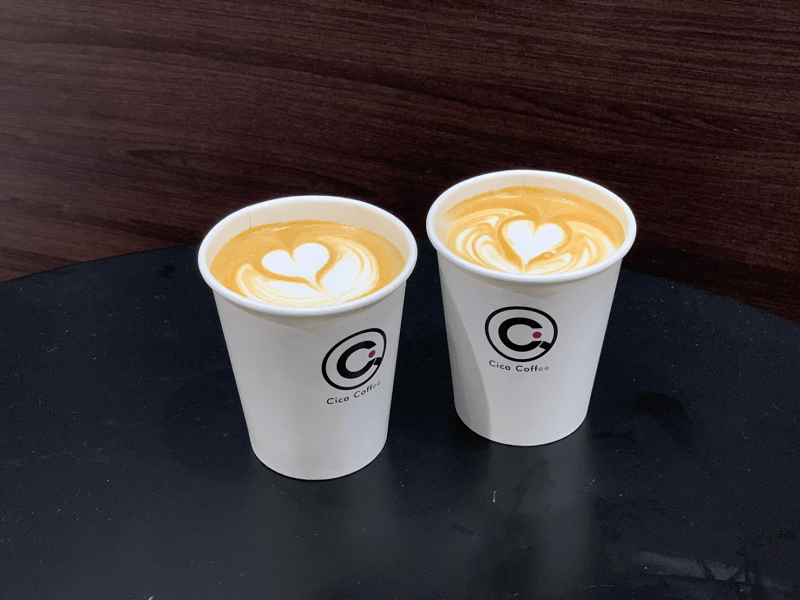 台灣國際咖啡展2019年自家公司咖啡紙杯latte拉花